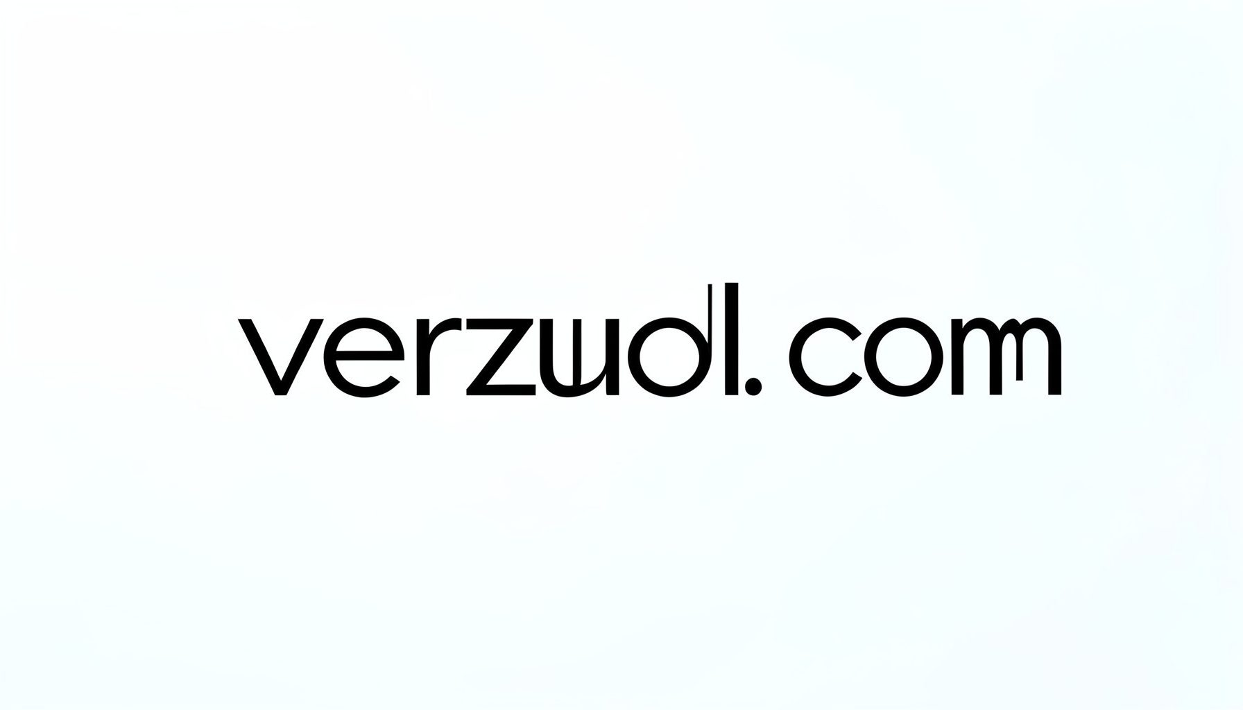 Logo di verzuolo.com in bianco e nero, lineare e pulito