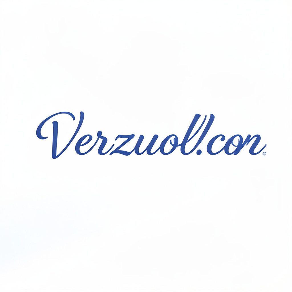 Logo di verzuolo.com, carattere elegante su sfondo bianco pulito